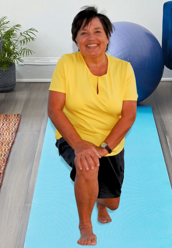 Image of woman doing yoga.