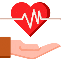 Icon representing cardiovascular health.